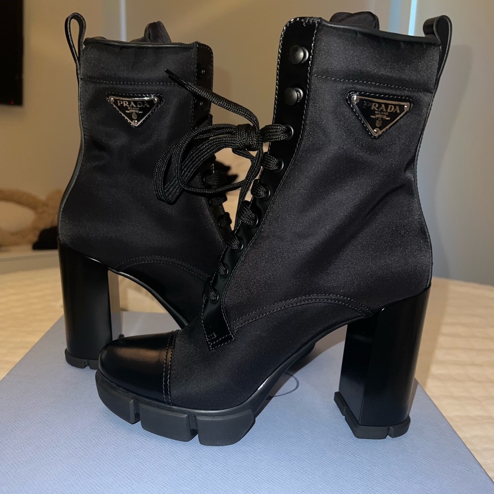 PRADA RE-NYLON BOOTIES NEVER WORN!